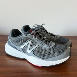 New Balance 517 Men's Running Shoes Gray Red ABZORB Cushion Size ~11.5